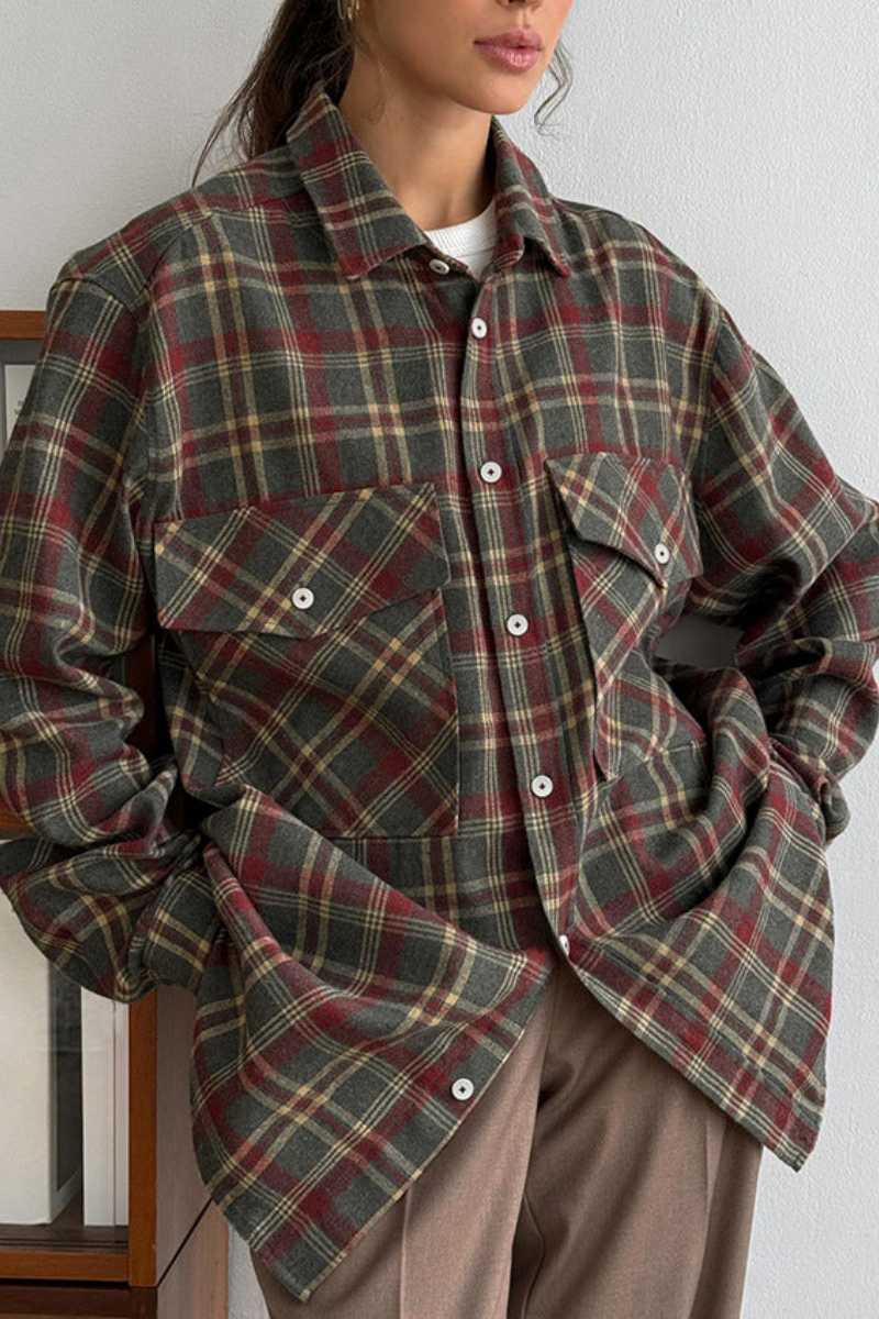 Sofia™ | Camicia casual a quadri vintage
