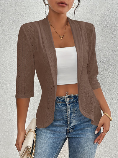 Seasonal Fashion Casual Open- Solid Cardigan Jacket