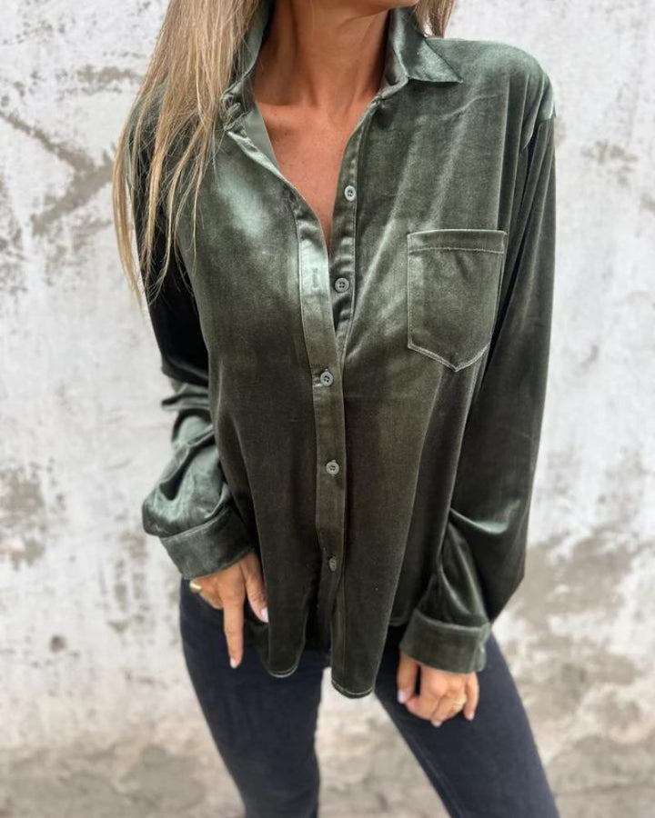 Sofia™ | Catherine Elegante camicetta in velluto