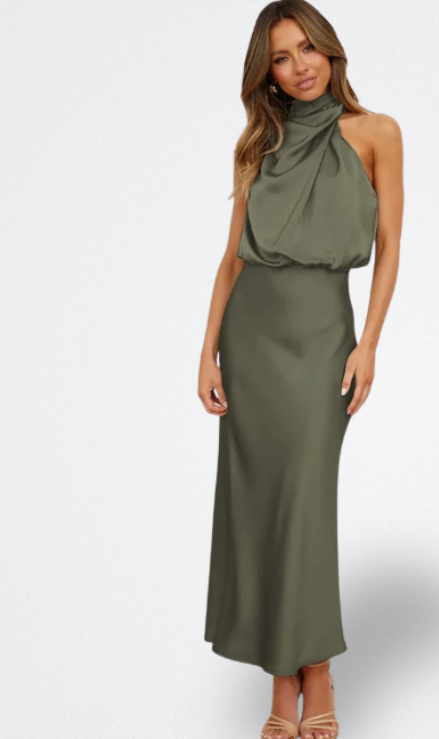 Niva | Abito Lungo in Satin