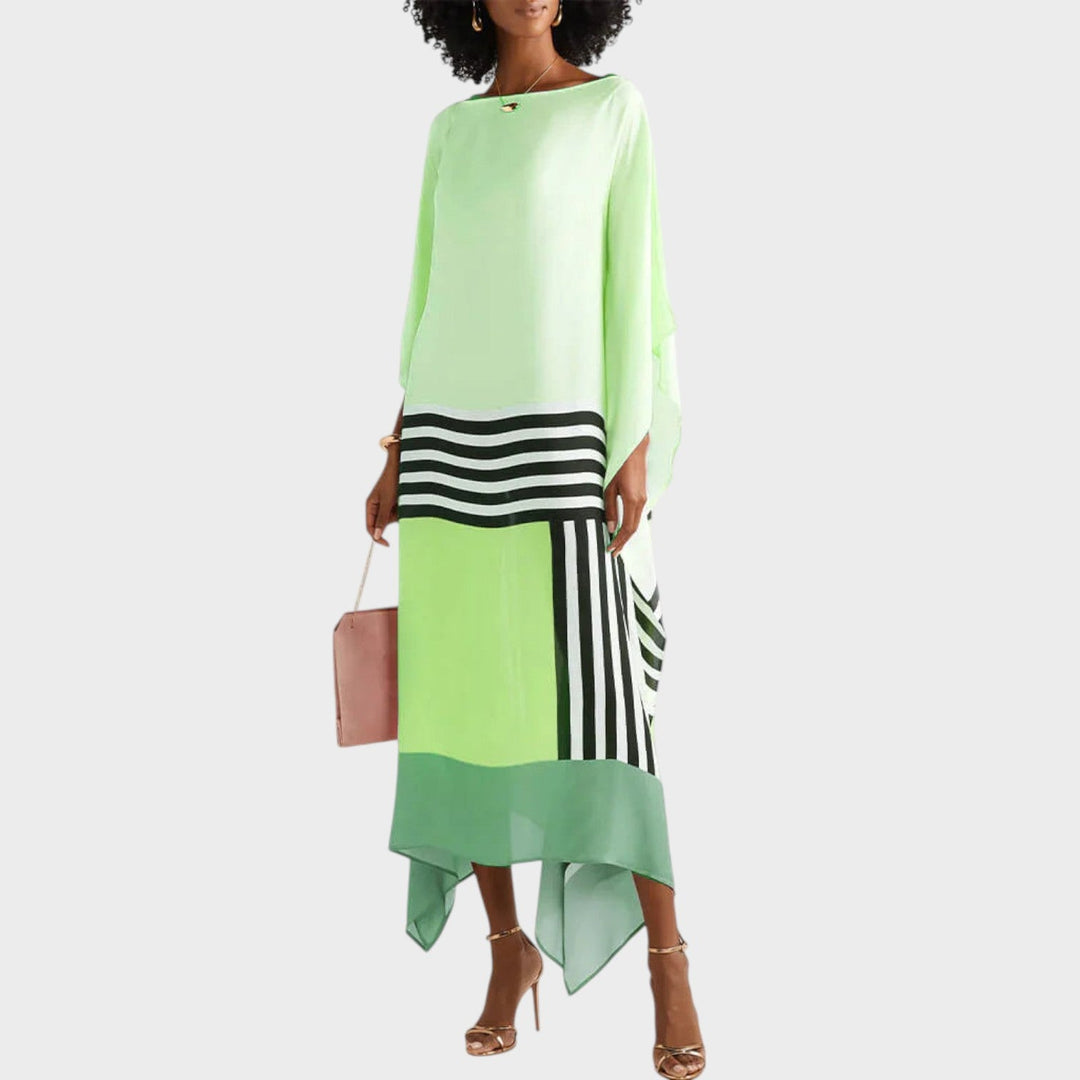 Iria | Caftão Elegante com Estampa Geométrica