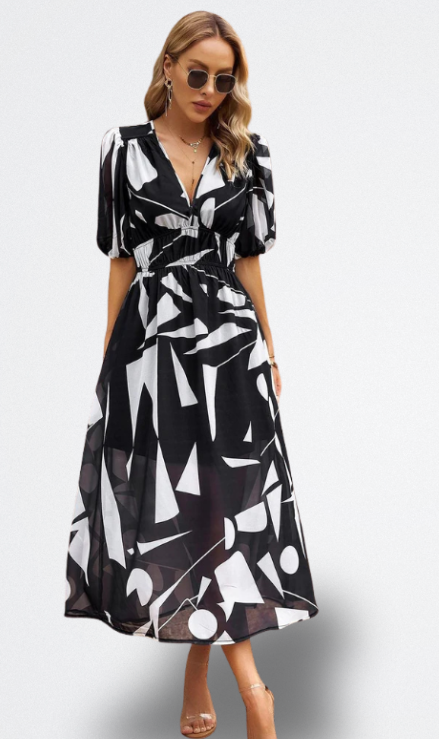 Capri | Vestito Midi Astratto