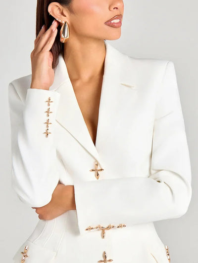 Sofia | Blazer bianco a un bottone