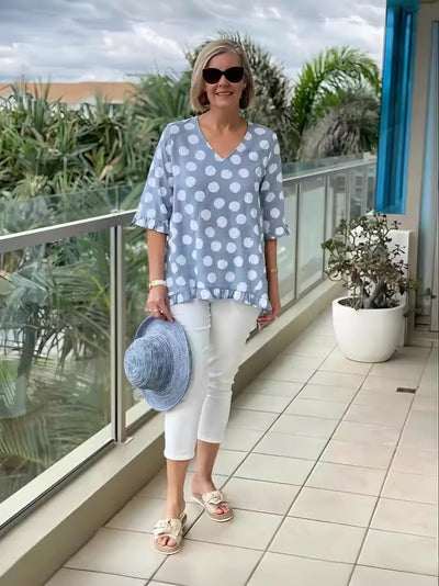 Sofia™ | Lave - Blusa Elegante con Scollo a V