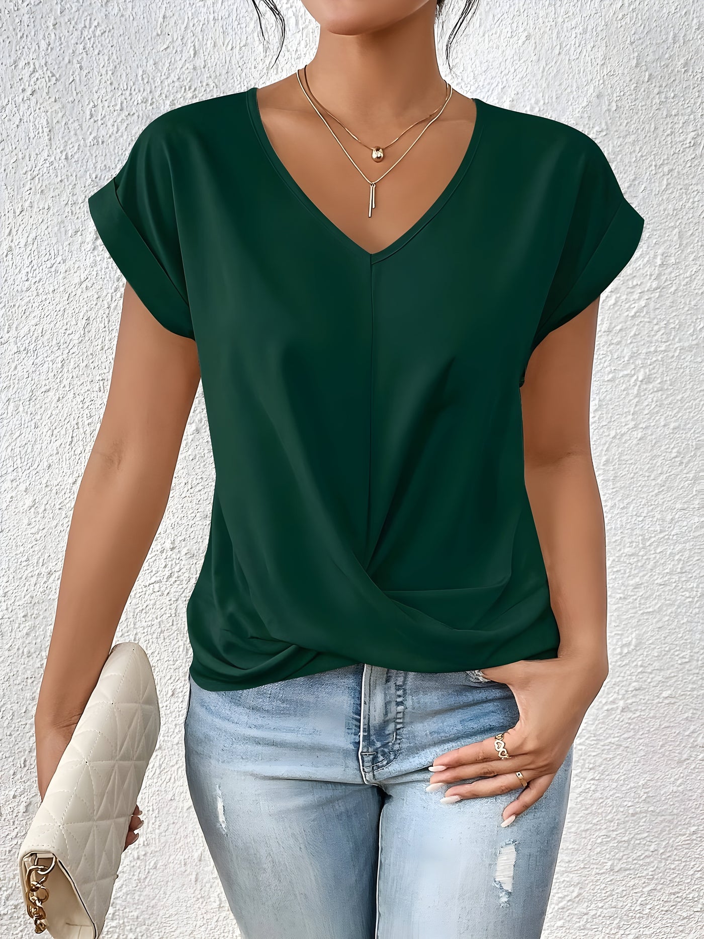 Sofia™ | Faina Elegante camicia casual con scollo a V