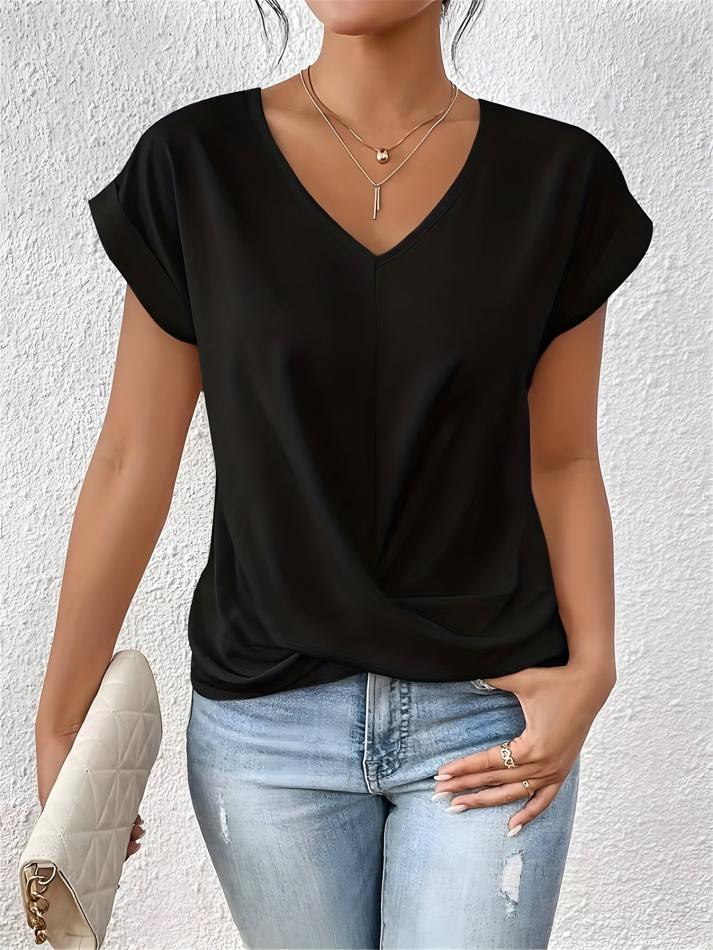 Sofia™ | Faina Elegante camicia casual con scollo a V