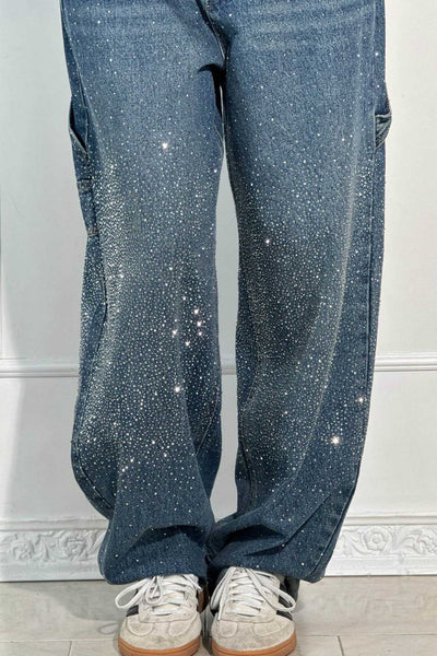 Sofia™ | Pantaloni cargo in denim con vita alta
