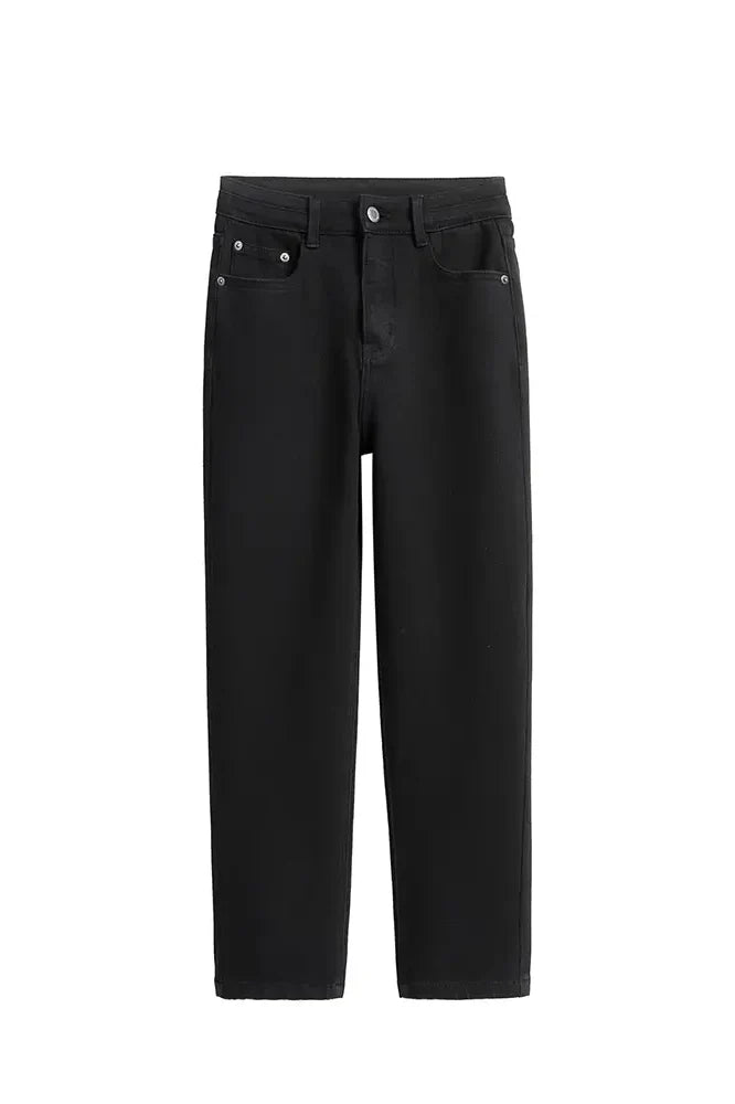 Sofia™ | Pantaloni cargo in denim a vita alta