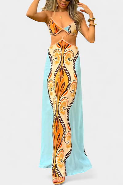 Sytella | Abito Astratto con Dettagli Cut-Out