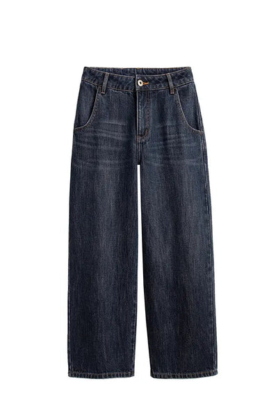 Sofia™ | Pantaloni cargo in denim a vita alta