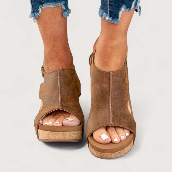 ADELINA | SANDALI CON CUNEA