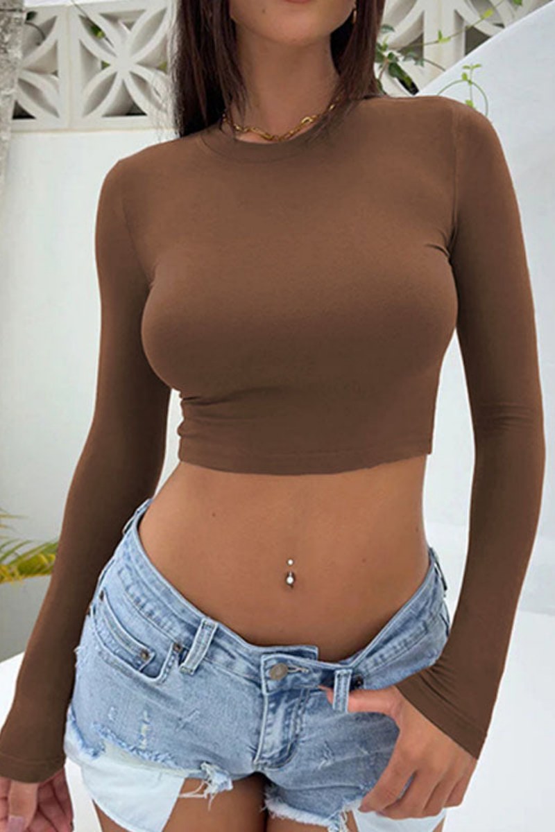 Sofia™ | T-shirt attillata versatile con maniche lunghe