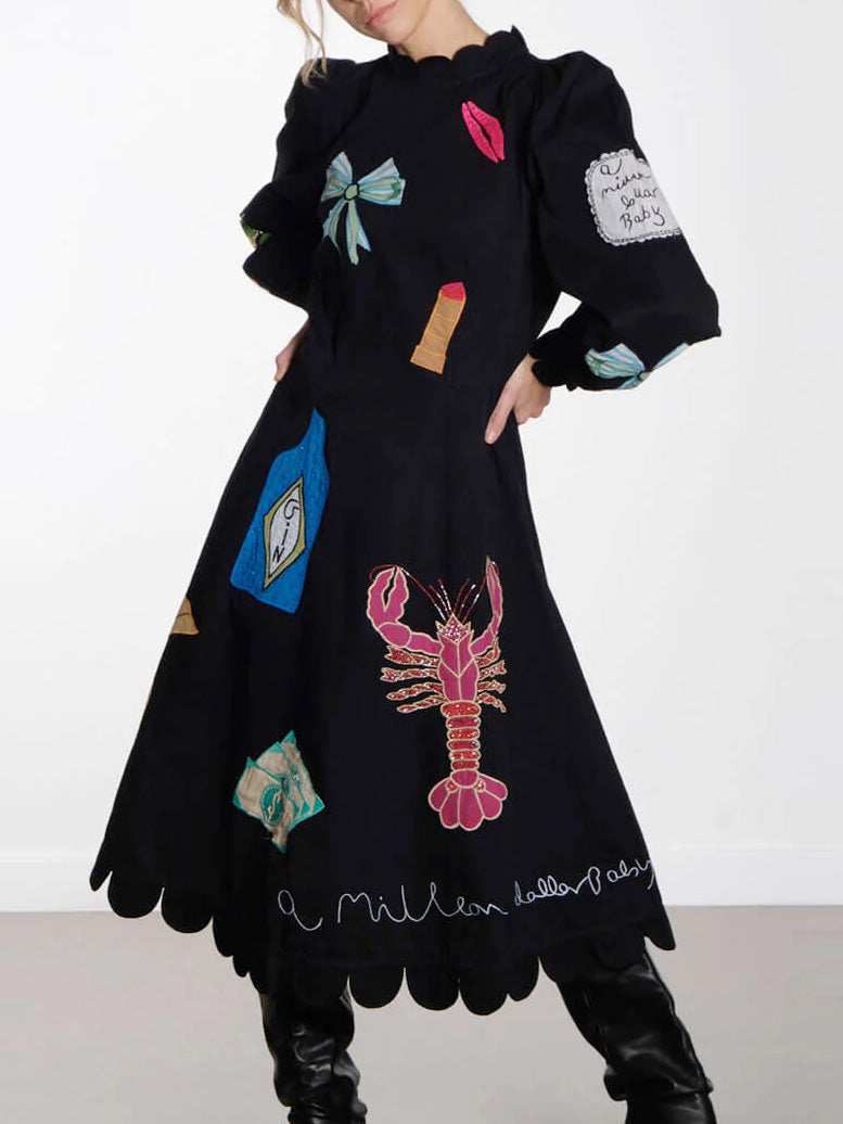 Sofia™ | Abito Midi Crustacea Scallop Dress