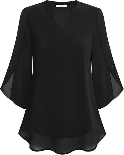Sofia™ | Marguerite™ Blusa Fluida con Effetto Sovrapposto