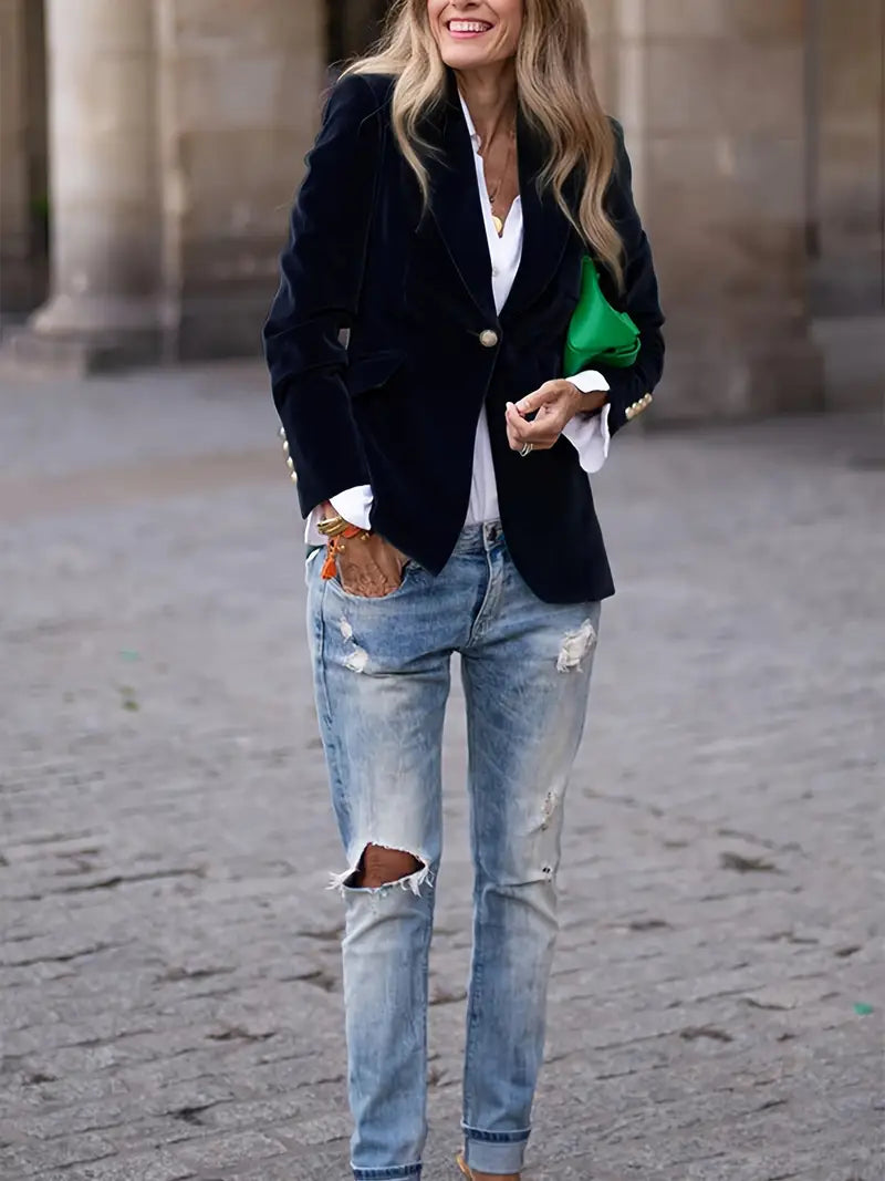 Sofia™ | Caterina Blazer in Velluto Elegante