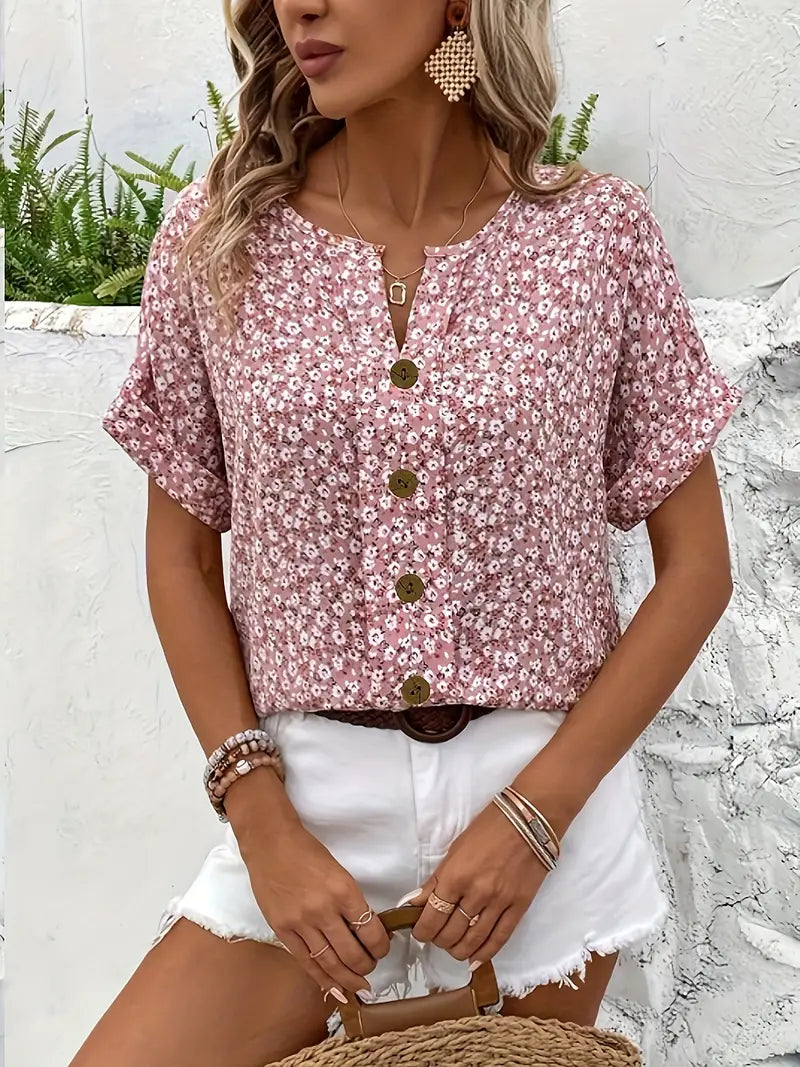 Sofia™ | Brigitte - Affascinante Blusa Floreale