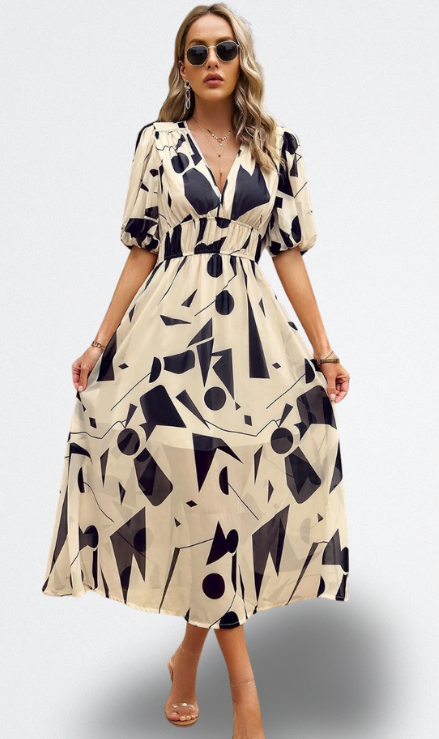 Capri | Vestito Midi Astratto