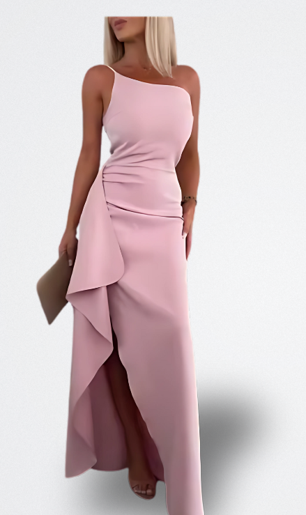 Selene Vestito Asimmetrico con Volant