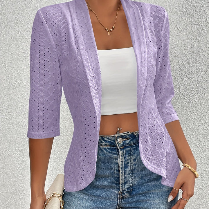 Seasonal Fashion Casual Open- Solid Cardigan Jacket