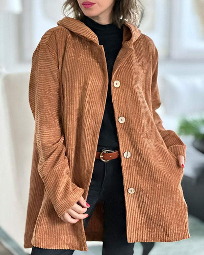 Cordia™ | Giacca a Cappuccio in Velluto a Coste Confortevole