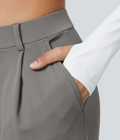 Sofia™ | Pantaloni eleganti a vita alta con tasche con zip