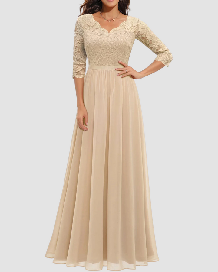 Elena | Abito Lungo in Pizzo