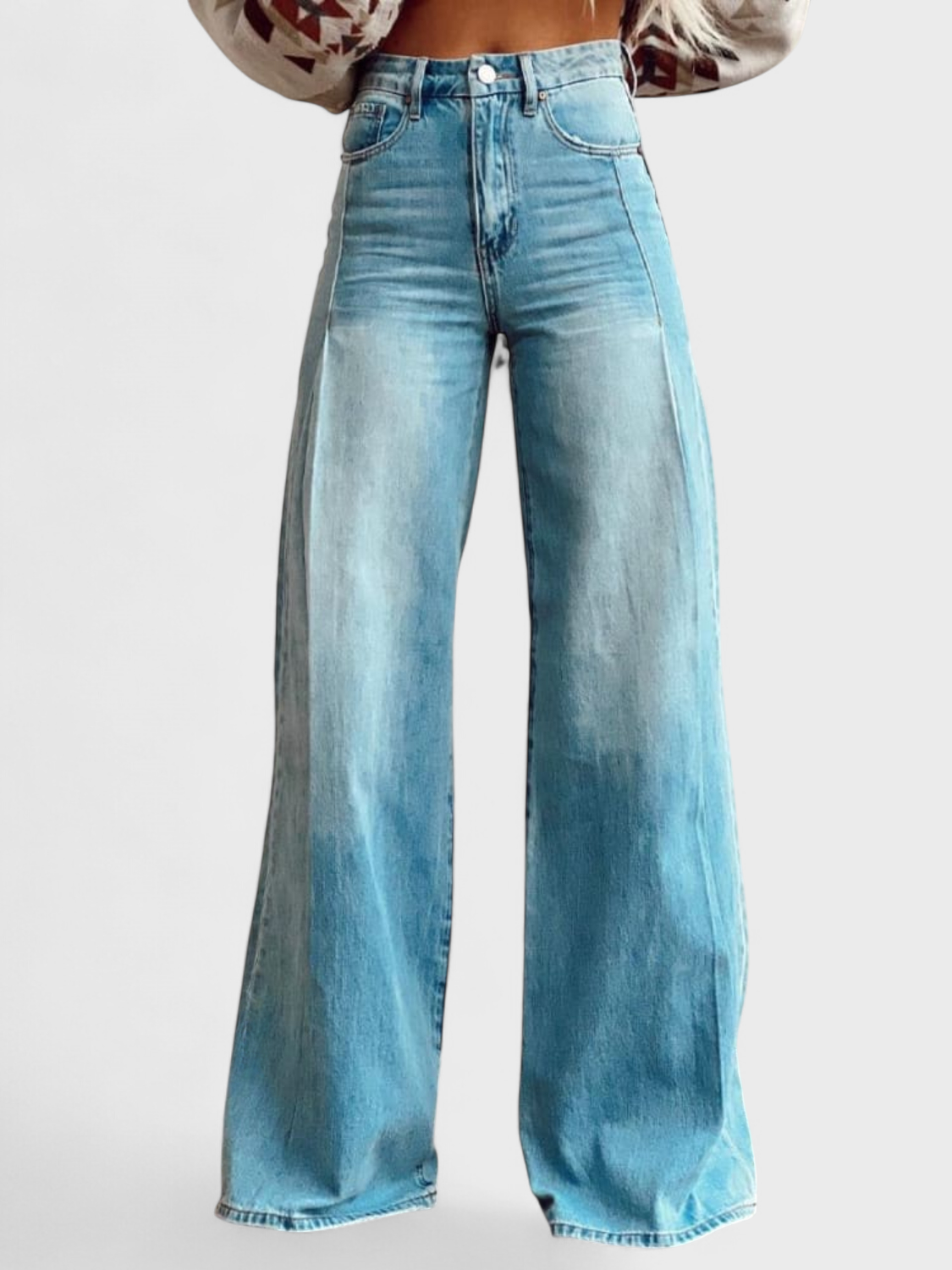 Avery - Pantaloni casual eleganti a gamba larga