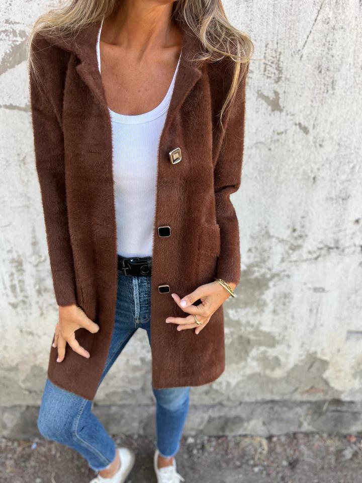 MARCE | Cappotto casual, a un solo petto, spesso con rever