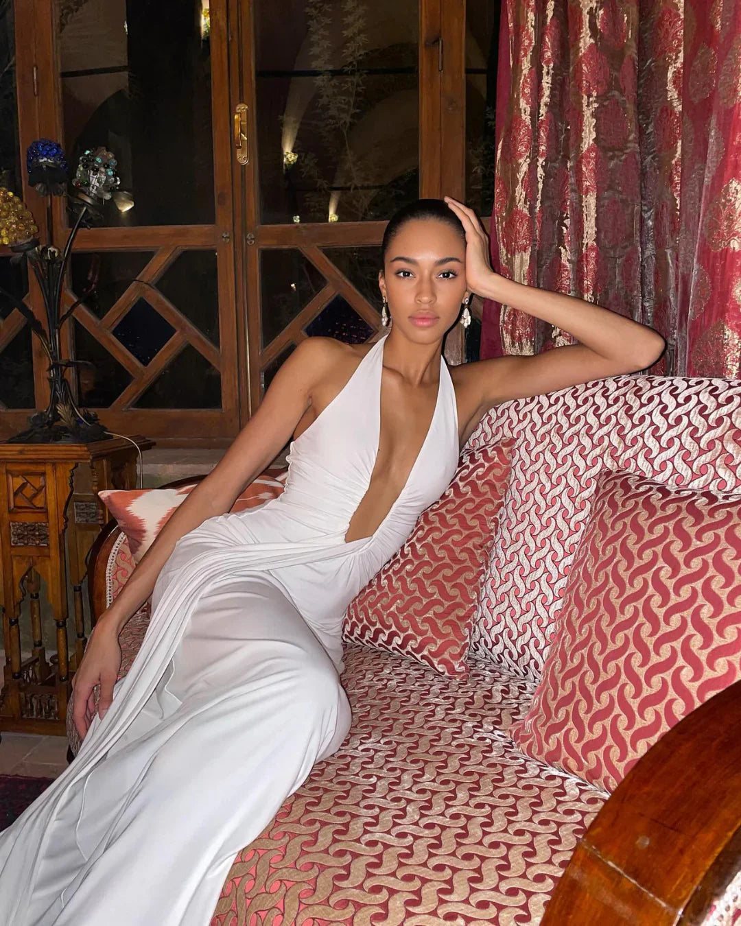 ALTHEA – Abito Maxi in Cupro