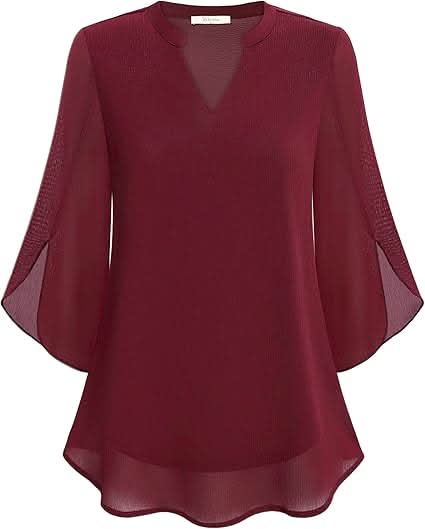 Sofia™ | Marguerite™ Blusa Fluida con Effetto Sovrapposto