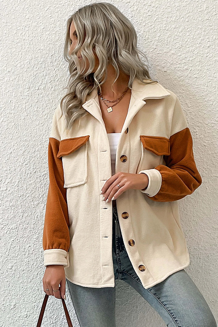 Sofia™ | Down To Cuddle Cozy Shacket - Crema