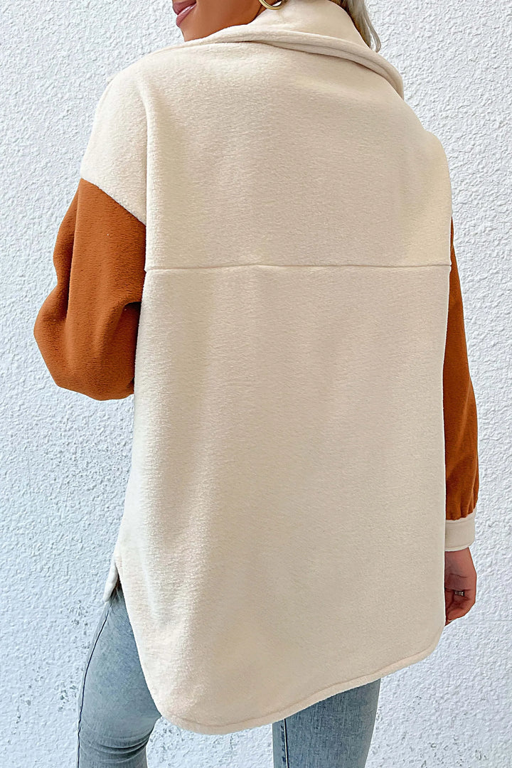 Sofia™ | Down To Cuddle Cozy Shacket - Crema