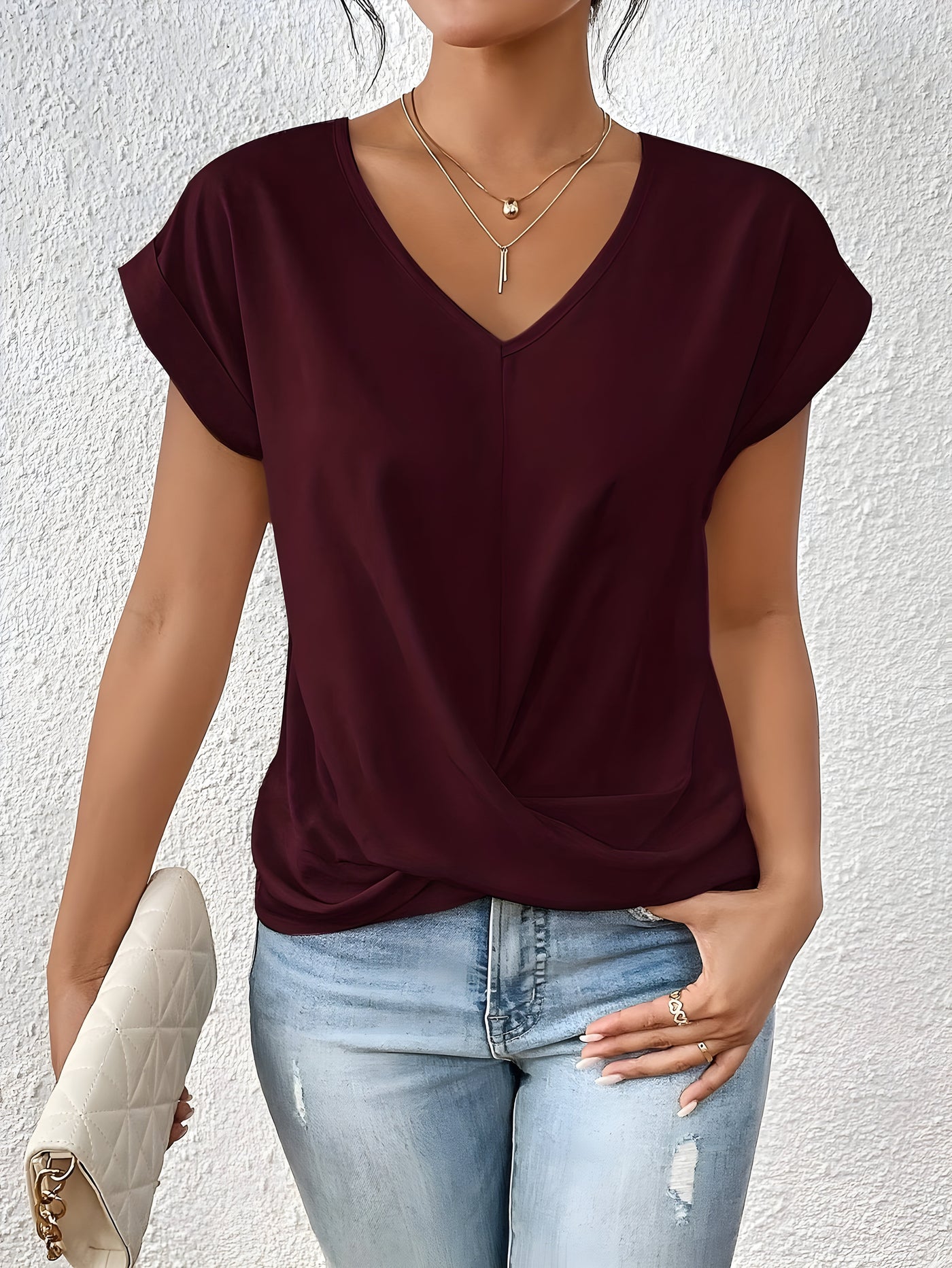 Sofia™ | Faina Elegante camicia casual con scollo a V