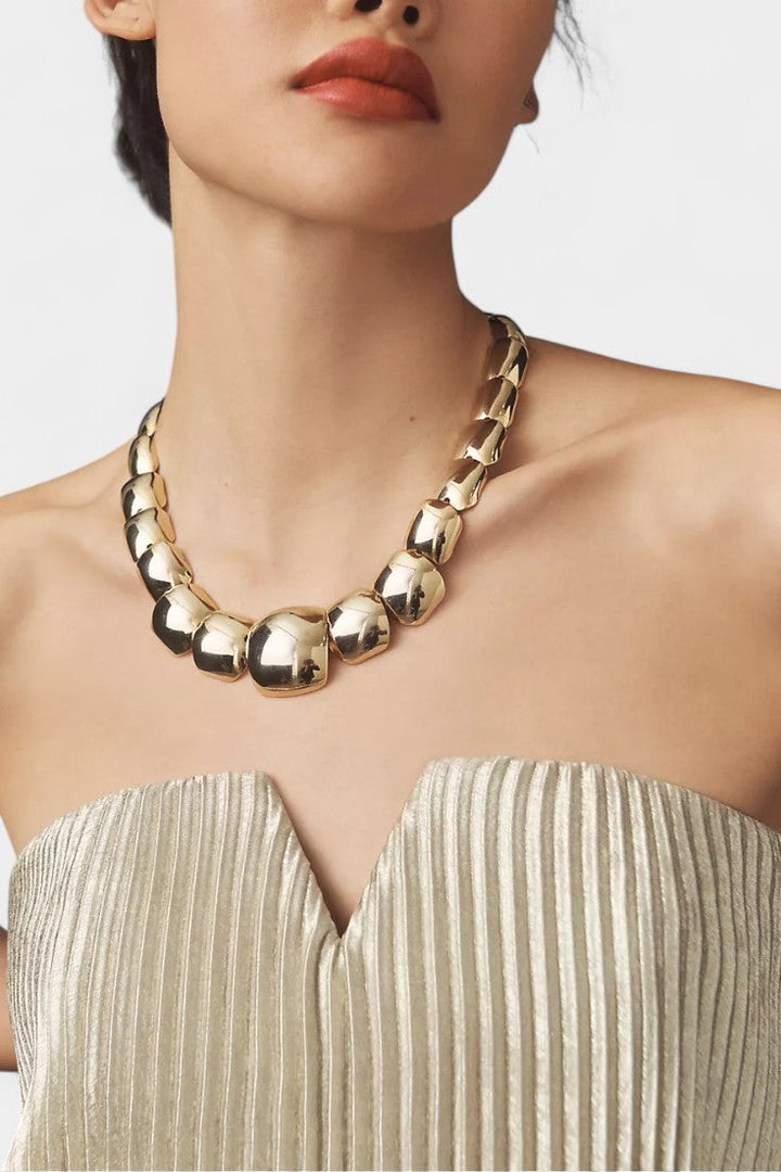 Vestito Andreia Senza Maniche a Taglio A con Pieghe