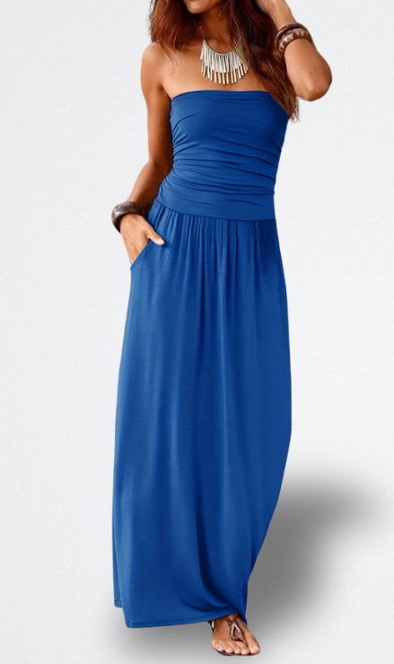 Mara Vestito Midi Senza Spalline