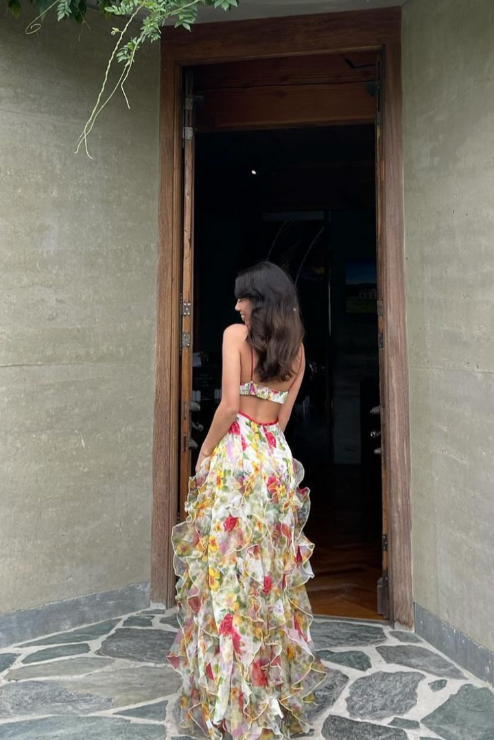 Saskia | Abito Maxi con Volant