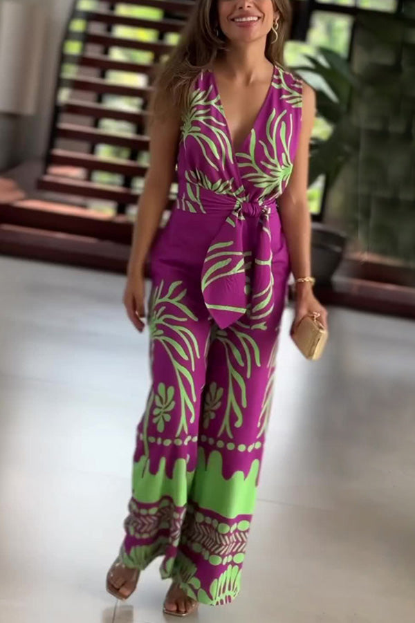 Viola™ | Tuta Estiva Floreale Senza Maniche