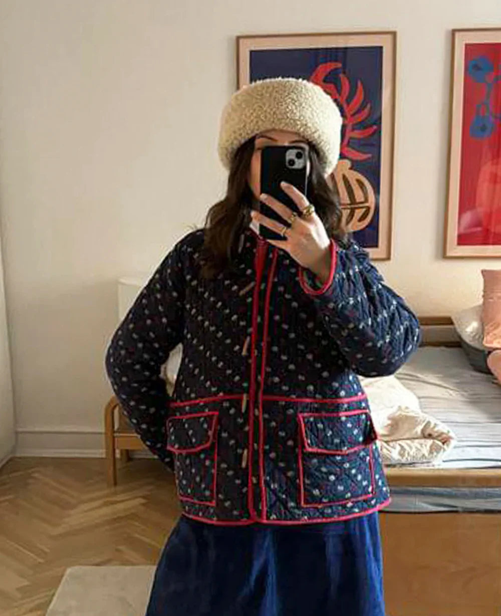 Sofia™ | Giacca Patchwork con Stampa Floreale di Amy