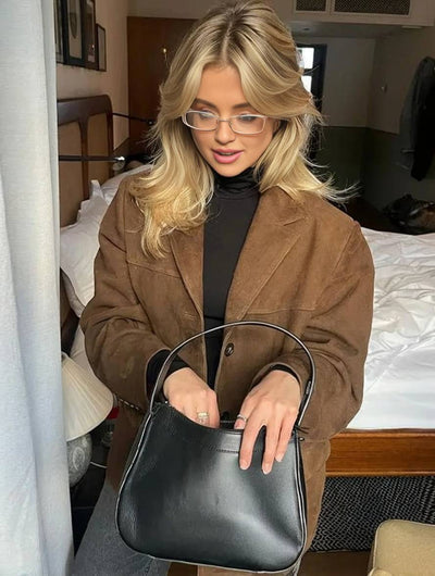 Sofia™ | ELVORU - Giacca Blazer in Camoscio