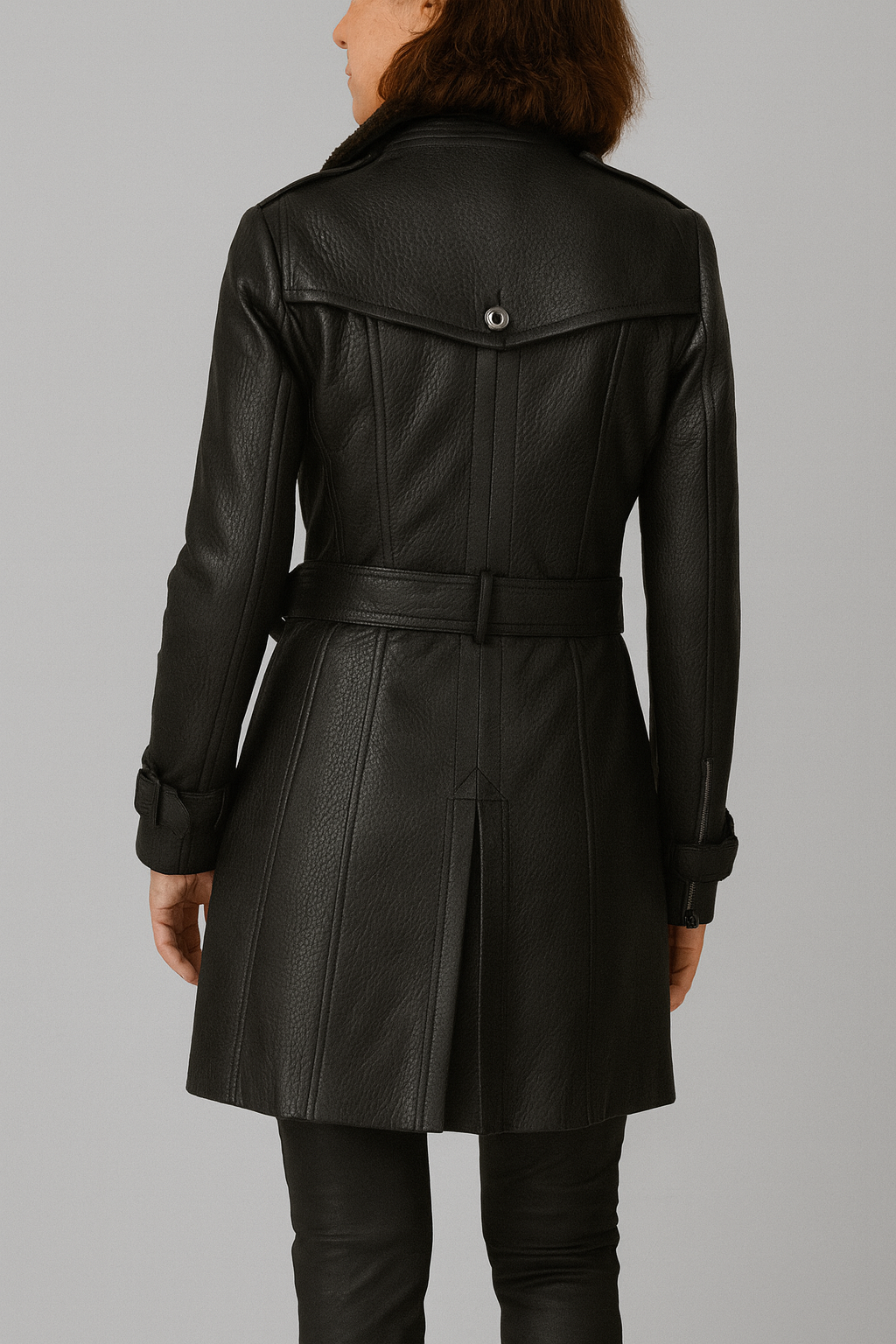 Emma - Cappotto in Pelle a Tre Quarti