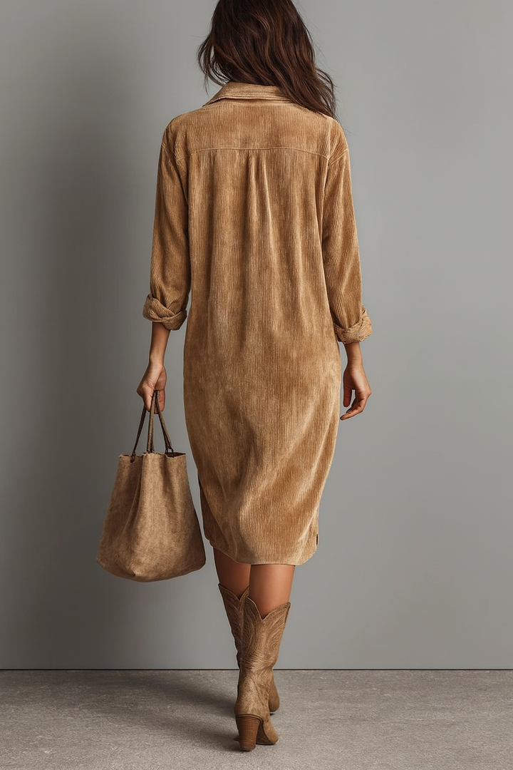 Giulia | Abito midi comodo in velluto