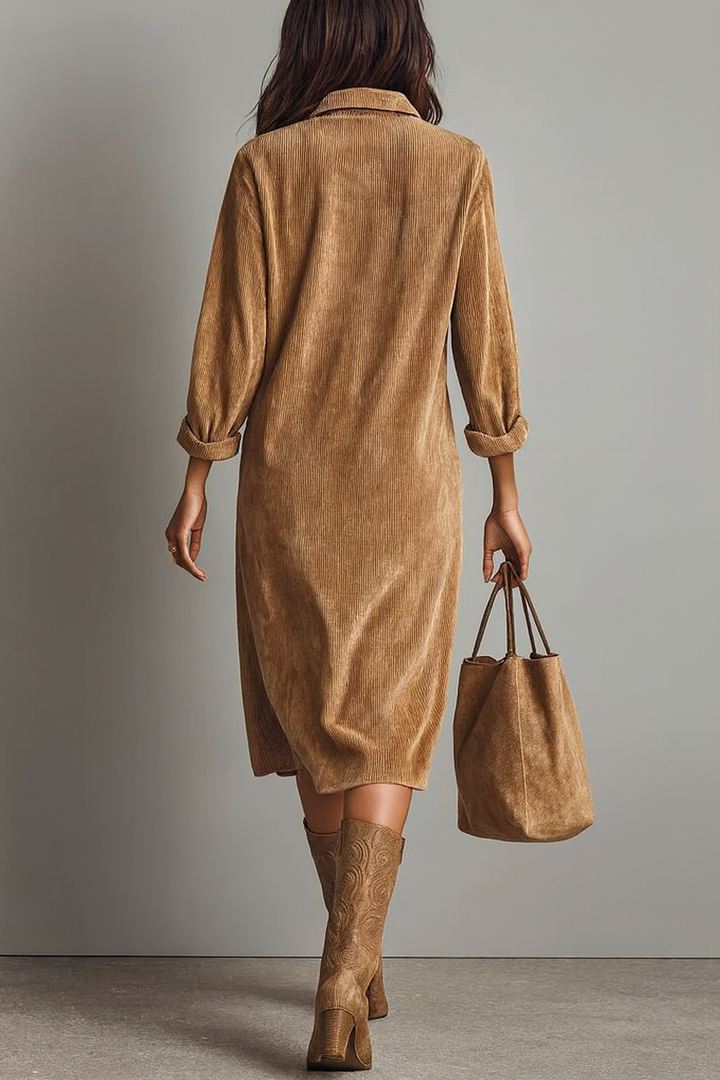 Giulia | Abito midi comodo in velluto