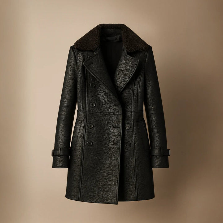 Emma | Cappotto in Pelle a Tre Quarti