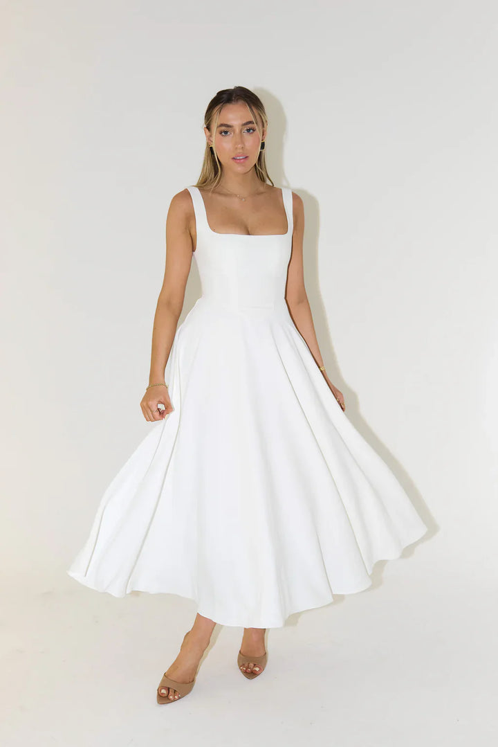 MARBELLA | Vestito con scollo quadrato