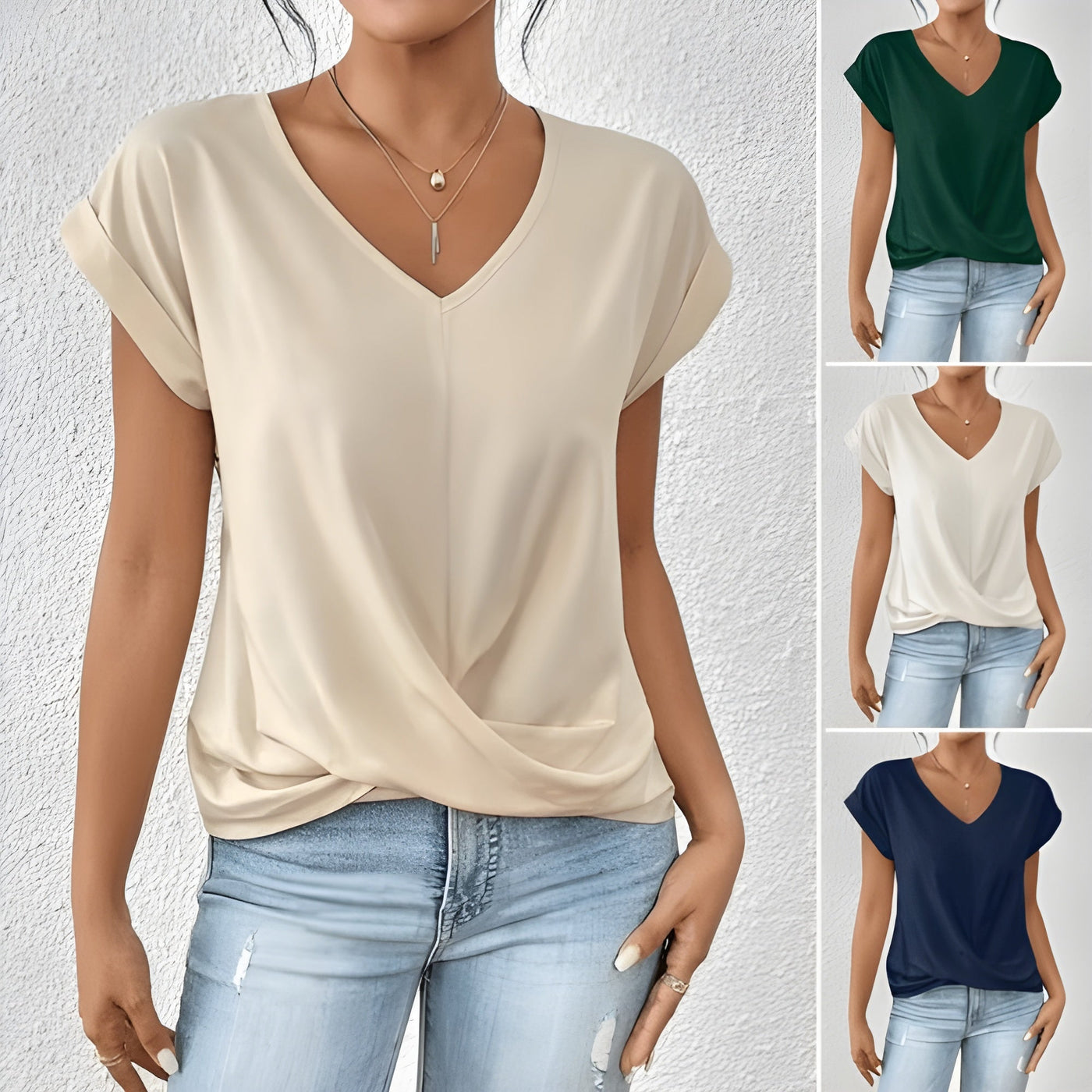 Sofia™ | Faina Elegante camicia casual con scollo a V