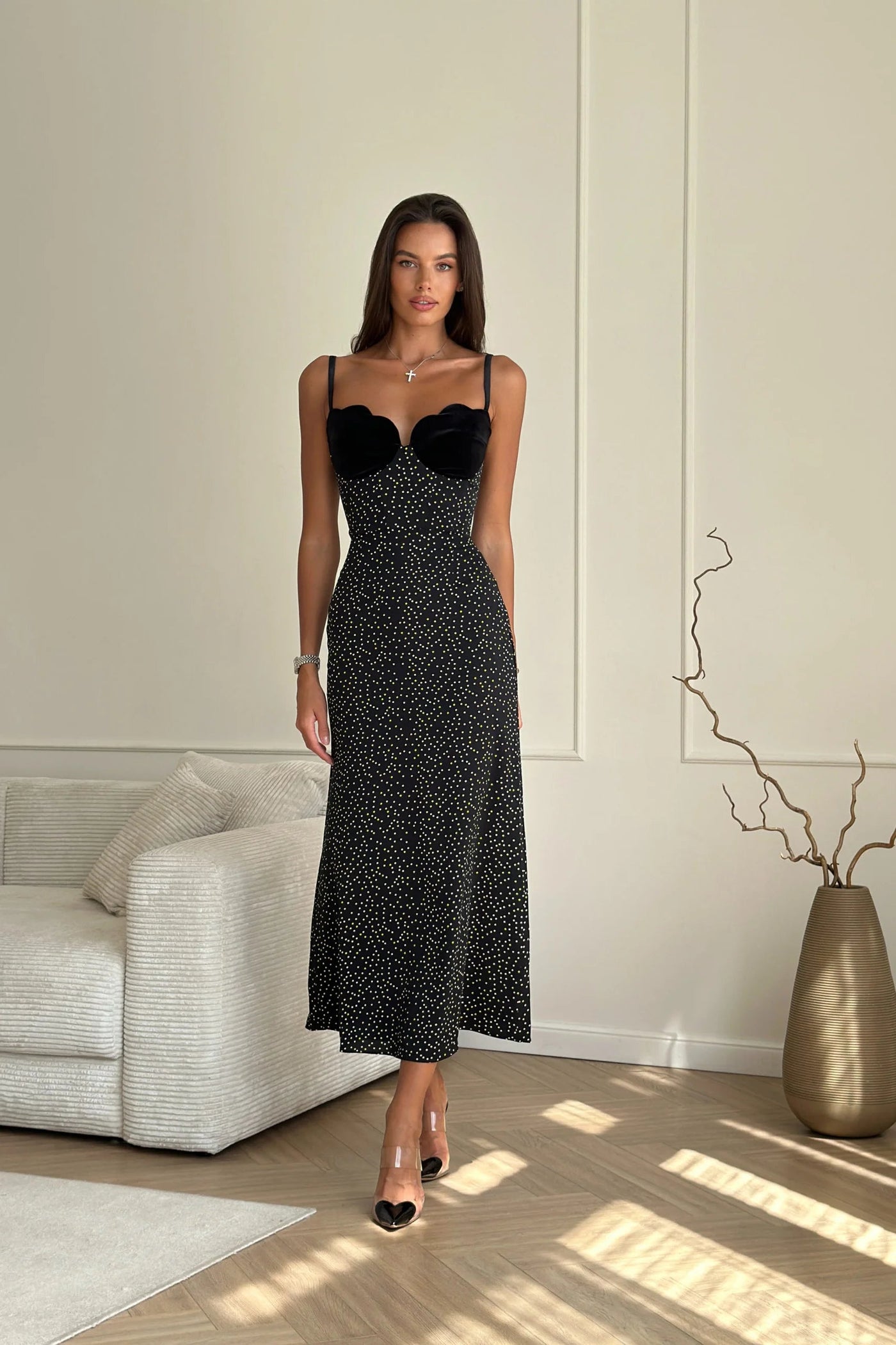 Aria™ | Abito midi nero