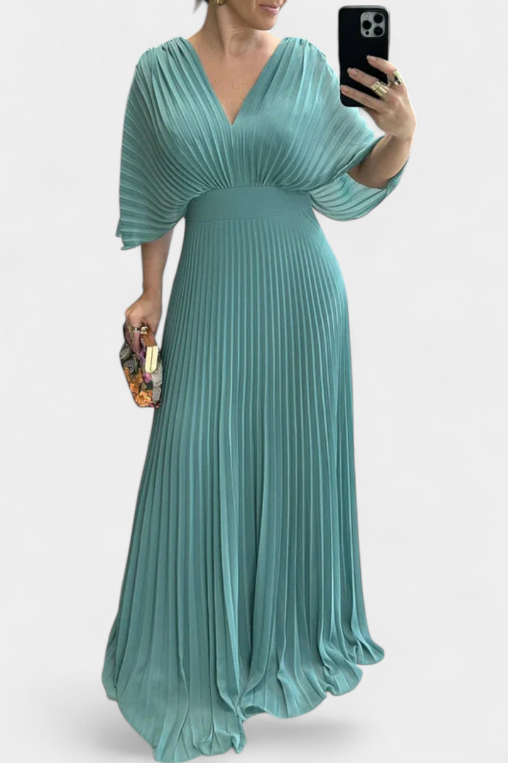 Odele Vestito Plissettato Fluido e Favorevole