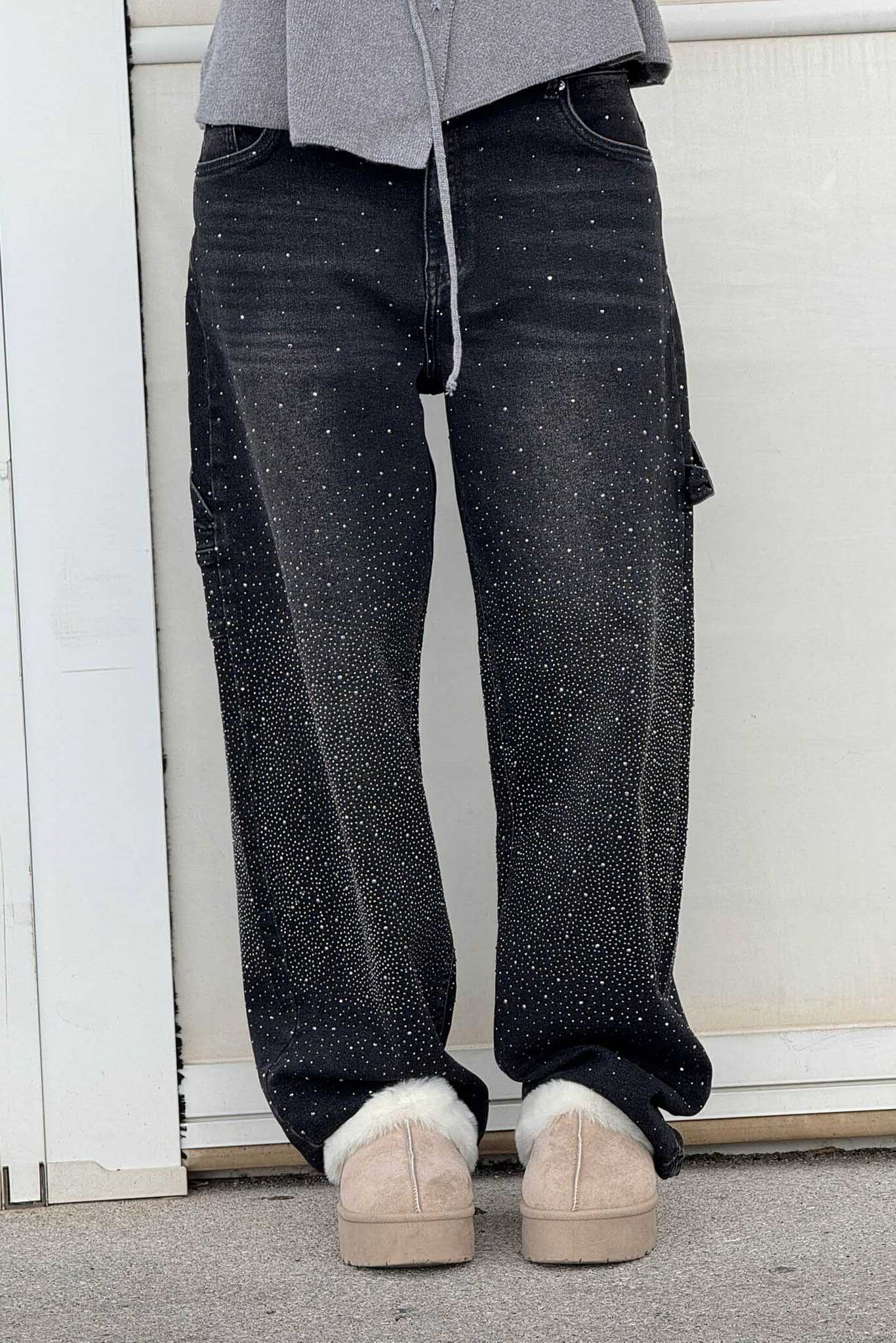 Sofia™ | Pantaloni cargo in denim con vita alta