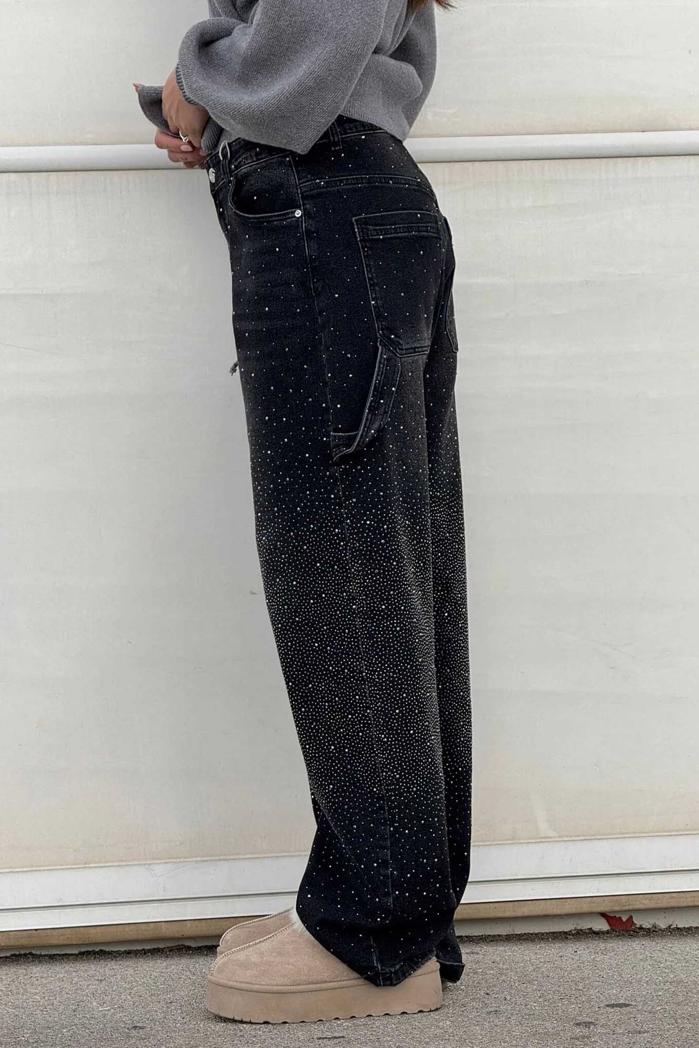 Sofia™ | Pantaloni cargo in denim con vita alta
