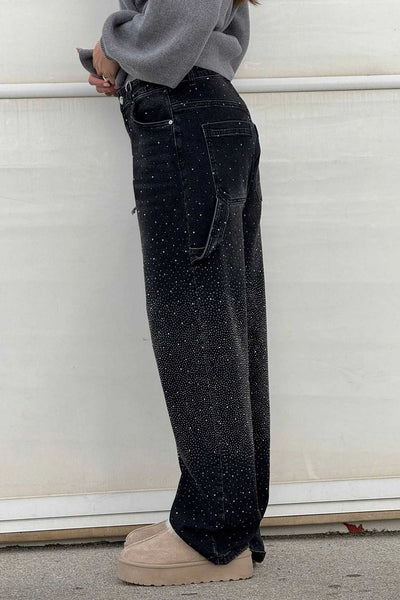 Sofia™ | Pantaloni cargo in denim con vita alta